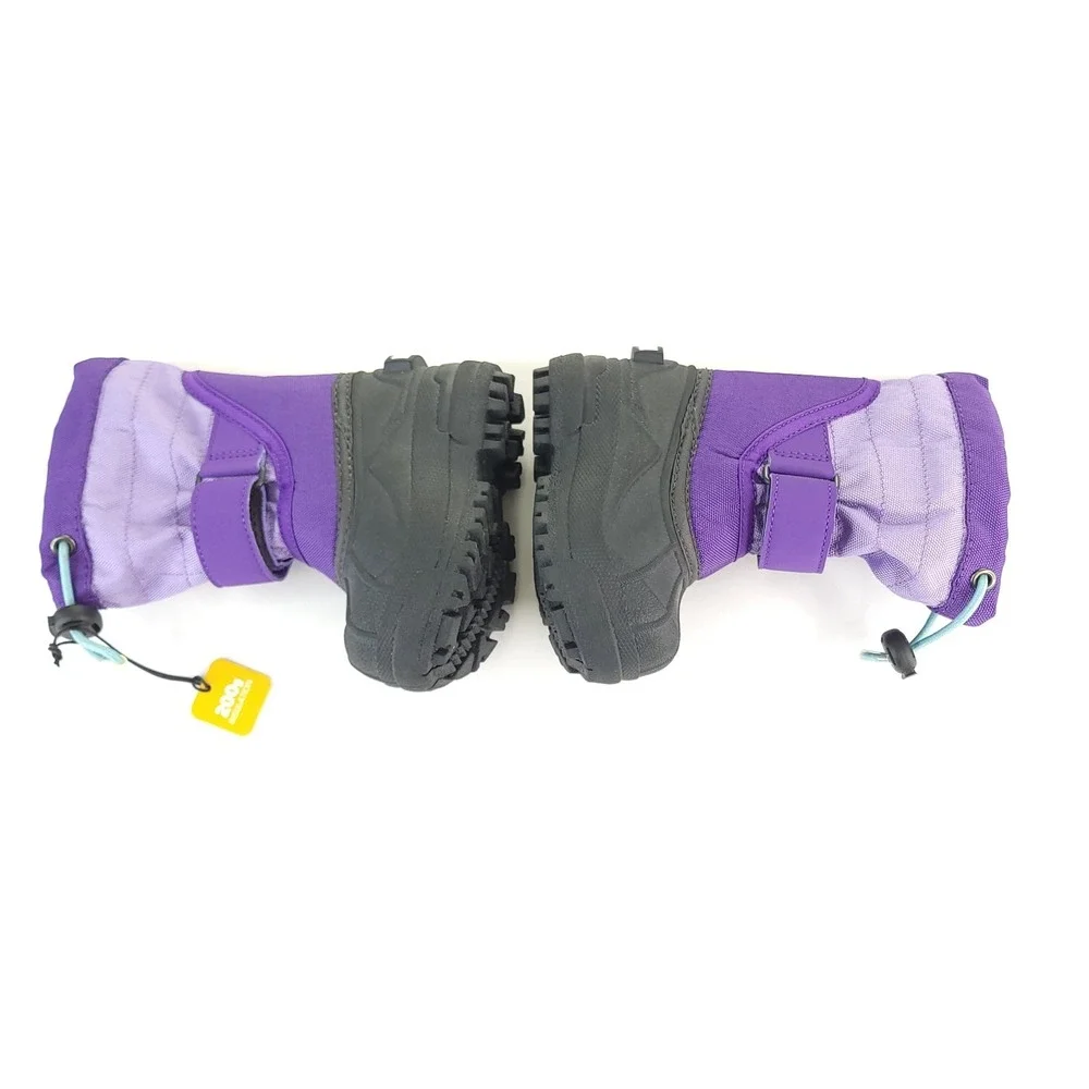 Columbia‎ Powderbug Plus II Snow Boots Toddler 4 Purple Black Winter Insulated